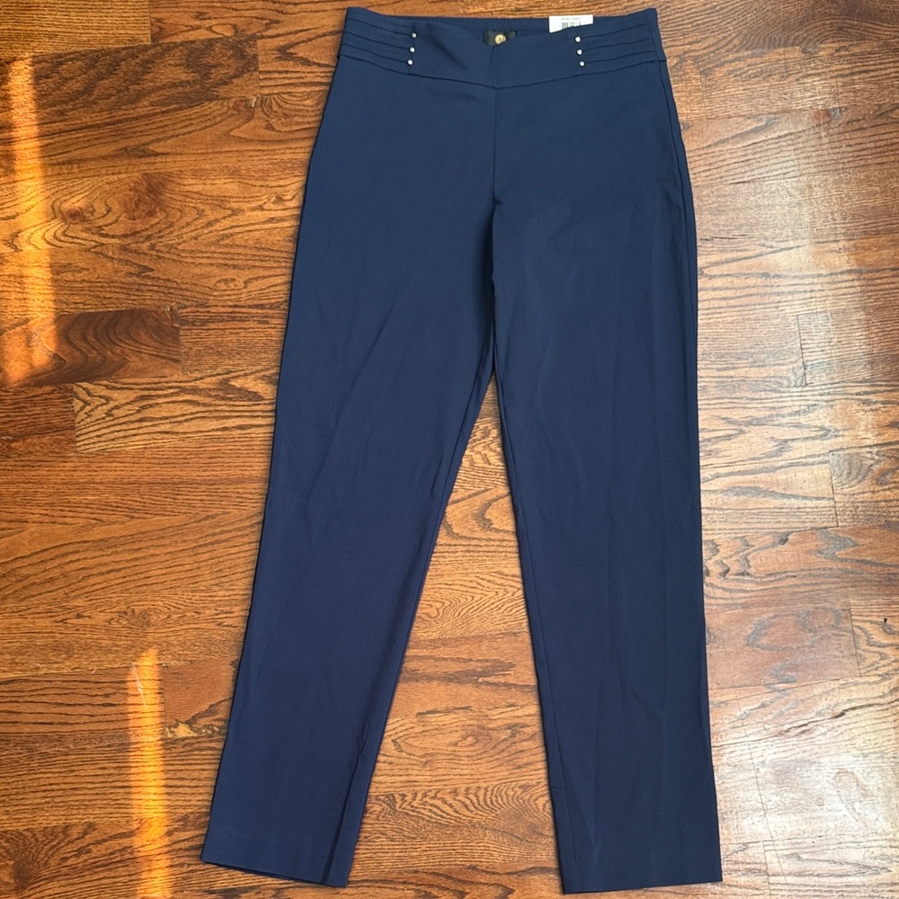 NWT JM Collection Inferno Blue Rivet Pants